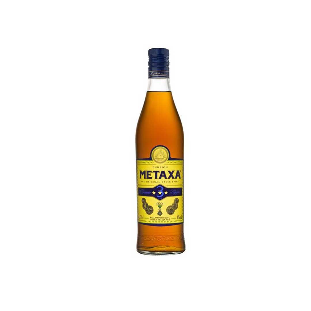 METAXA Cognac 3*Alcoholic 33%  Beverage 700ml