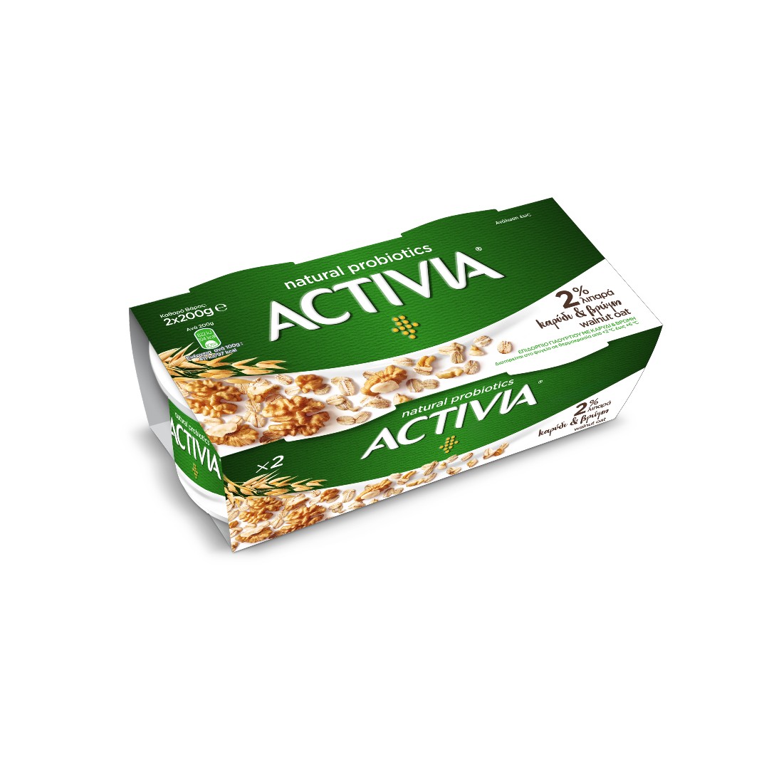 ACTIVIA Walnuts - Oats Yogurt Dessert 2*200g