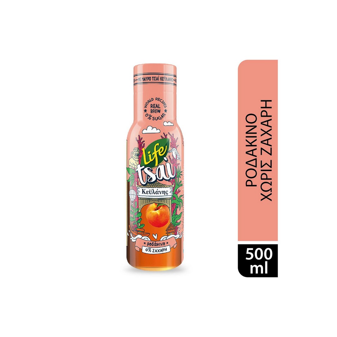 LIFE Ceylon Peach Iced Tea Zero sugar 500ml 