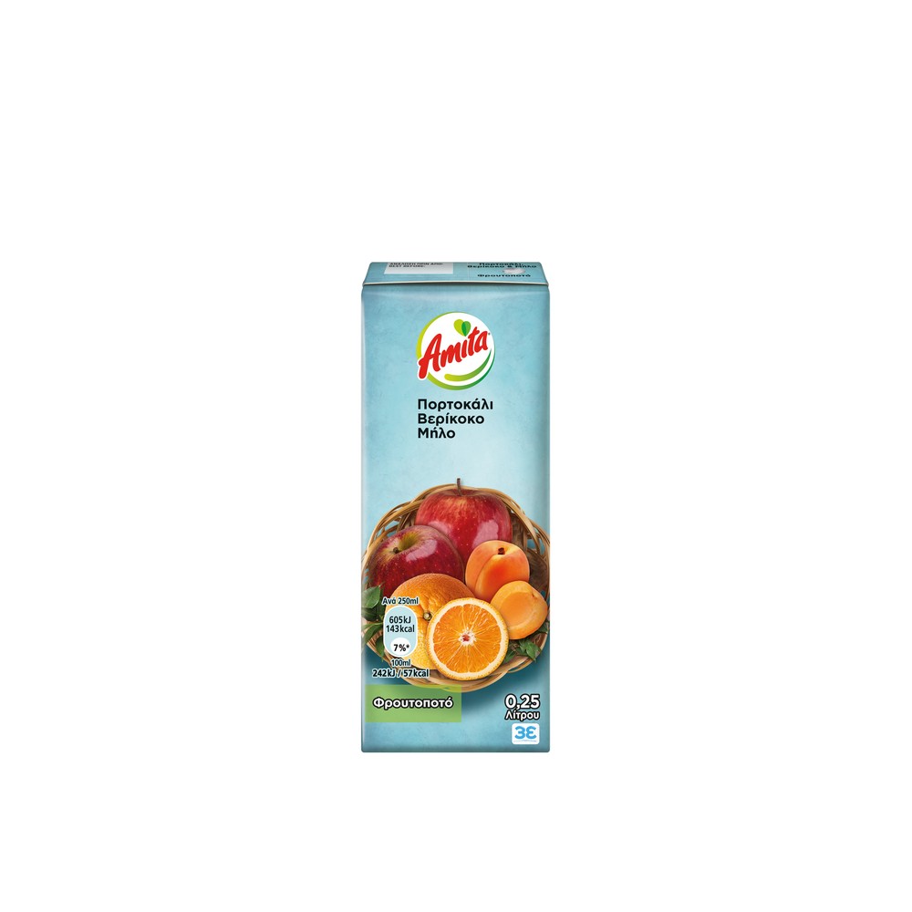 AMITA Orange Apricot Apple Fruit drink 250ml 