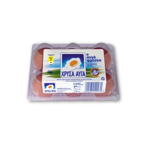 GOLDEN EGGS Eggs 6pcs, Medium 53-63g