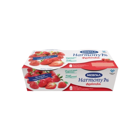 HARMONY 1% Fat Strawberry Yogurt Dessert 2*170g